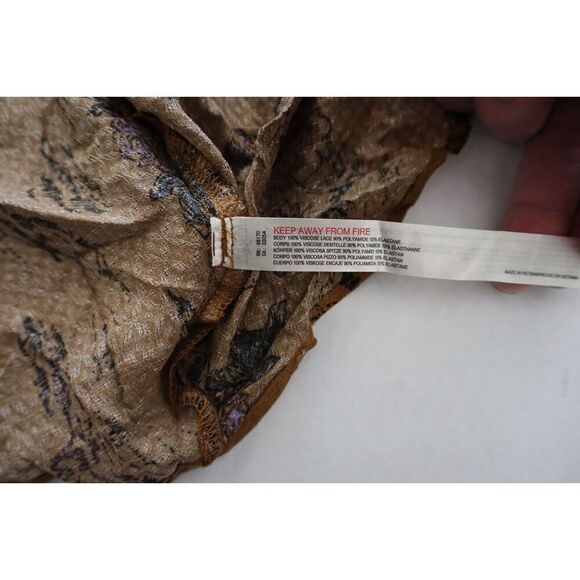 Intimately FP OB1546613 Women Sz XS Brown Slip My Mind Printed Trapeze Dress - Picture 6 of 9